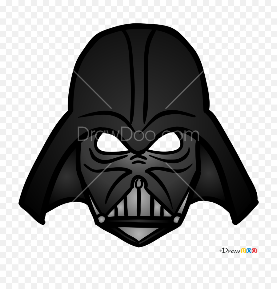 How To Draw Dart Vader Mask Face Masks - Darth Vader Clipart Png Emoji,Dart Emoji