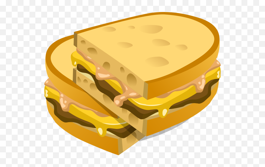 Panini Sandwiches - Gambar Roti Bakar Kartun Emoji,Peanut Butter Emoji