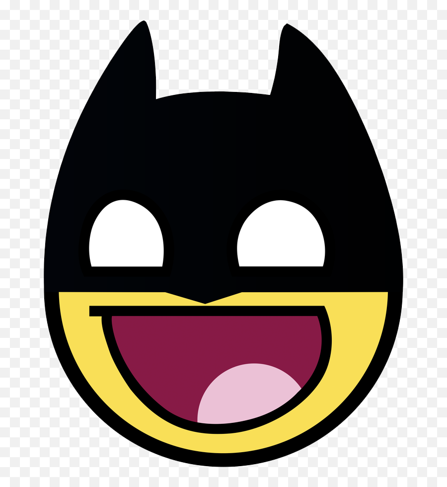 Awesome Face Batman - Awesome Smiley Emoji,Batman Emoji