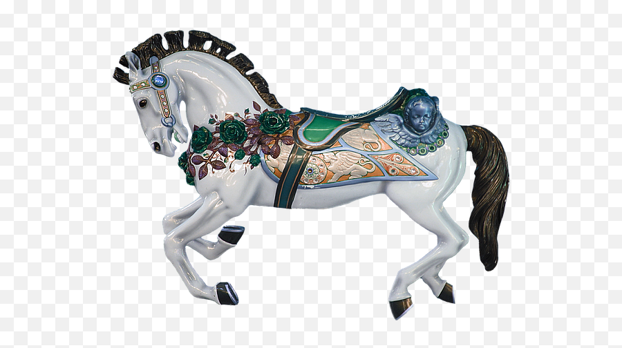 Horse Carousel Carouselhorse Art Vintage - Caballo Tiovivo Png Emoji,Carousel Emoji