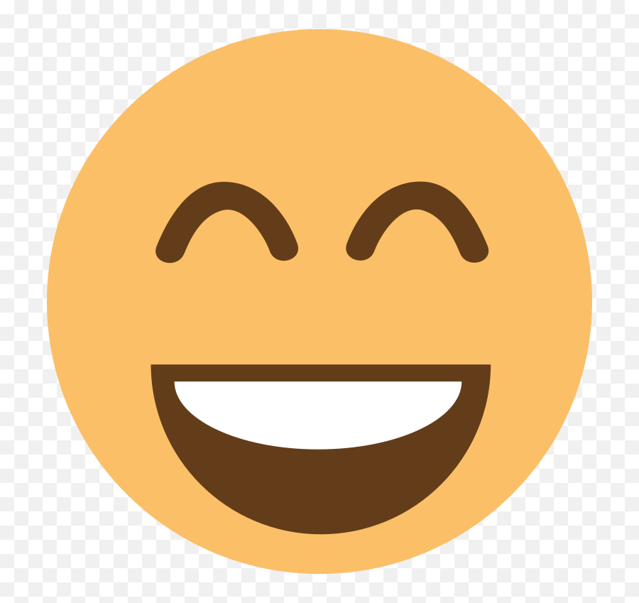 Emojione1 1f604 - Happy Closed Eyes Emoji,Emoji Laugh