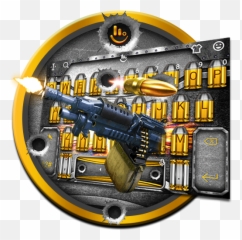 Cool Gun Keyboard Theme - Trigger Emoji