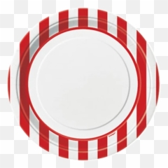 Red Striped Dinner Plates - Papírové Talíe Emoji,Dinner Plate Emoji