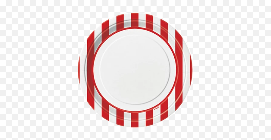 Red Striped Dinner Plates - Papírové Talíe Emoji,Dinner Plate Emoji