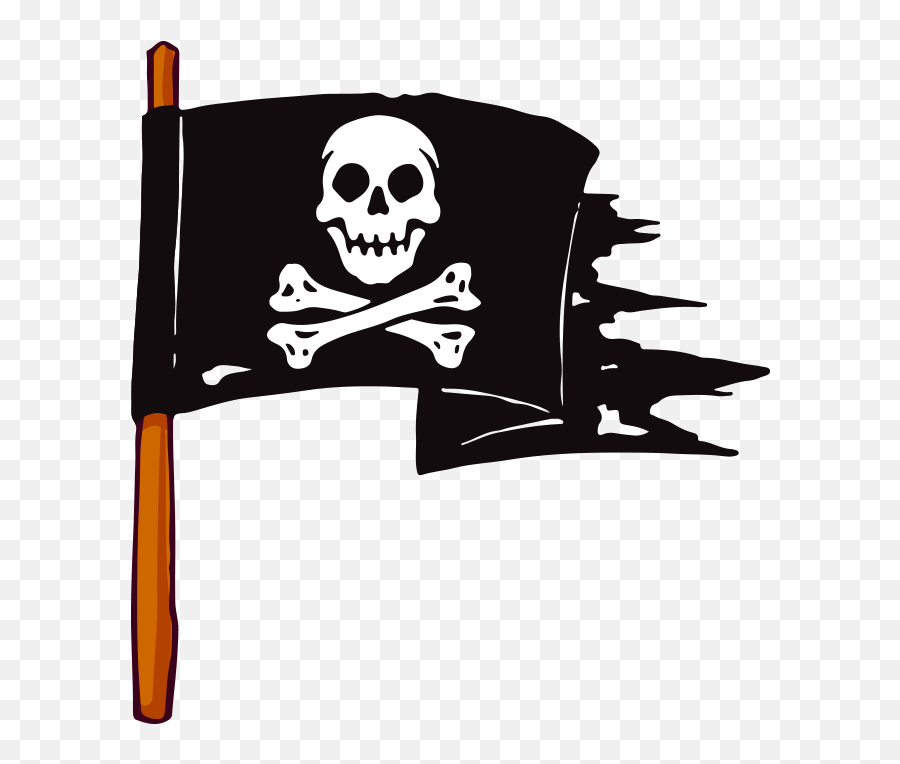 Black Flag Pirate Pirates Cartoon - Illustration Emoji,Pirate Emoji Text