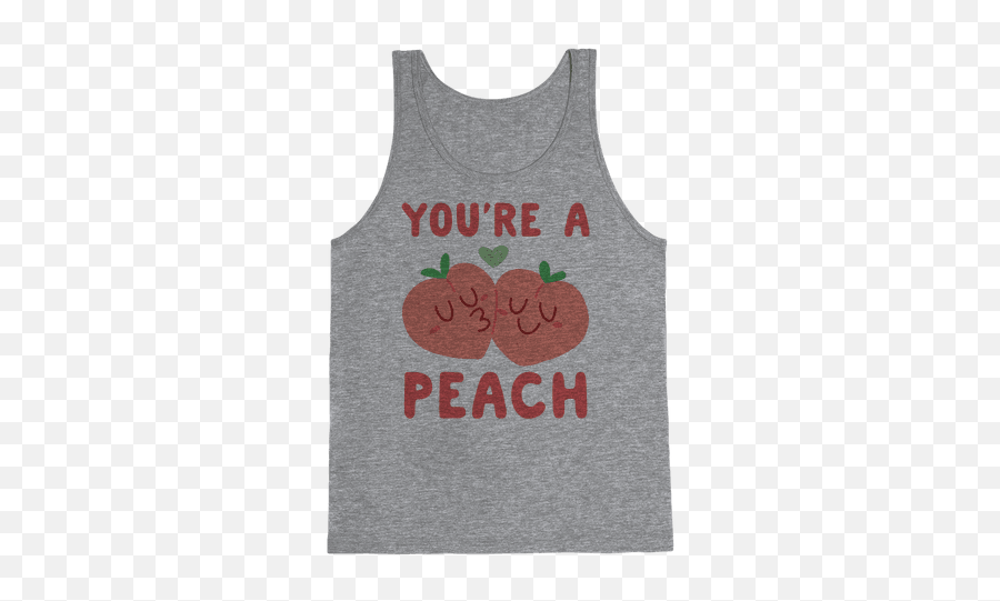 Peach Emoji Tank Tops Lookhuman - Sleeveless Shirt,Emoji Peach