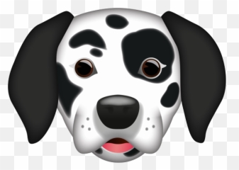 Emoji - Dalmatian,Black Dog Emoji