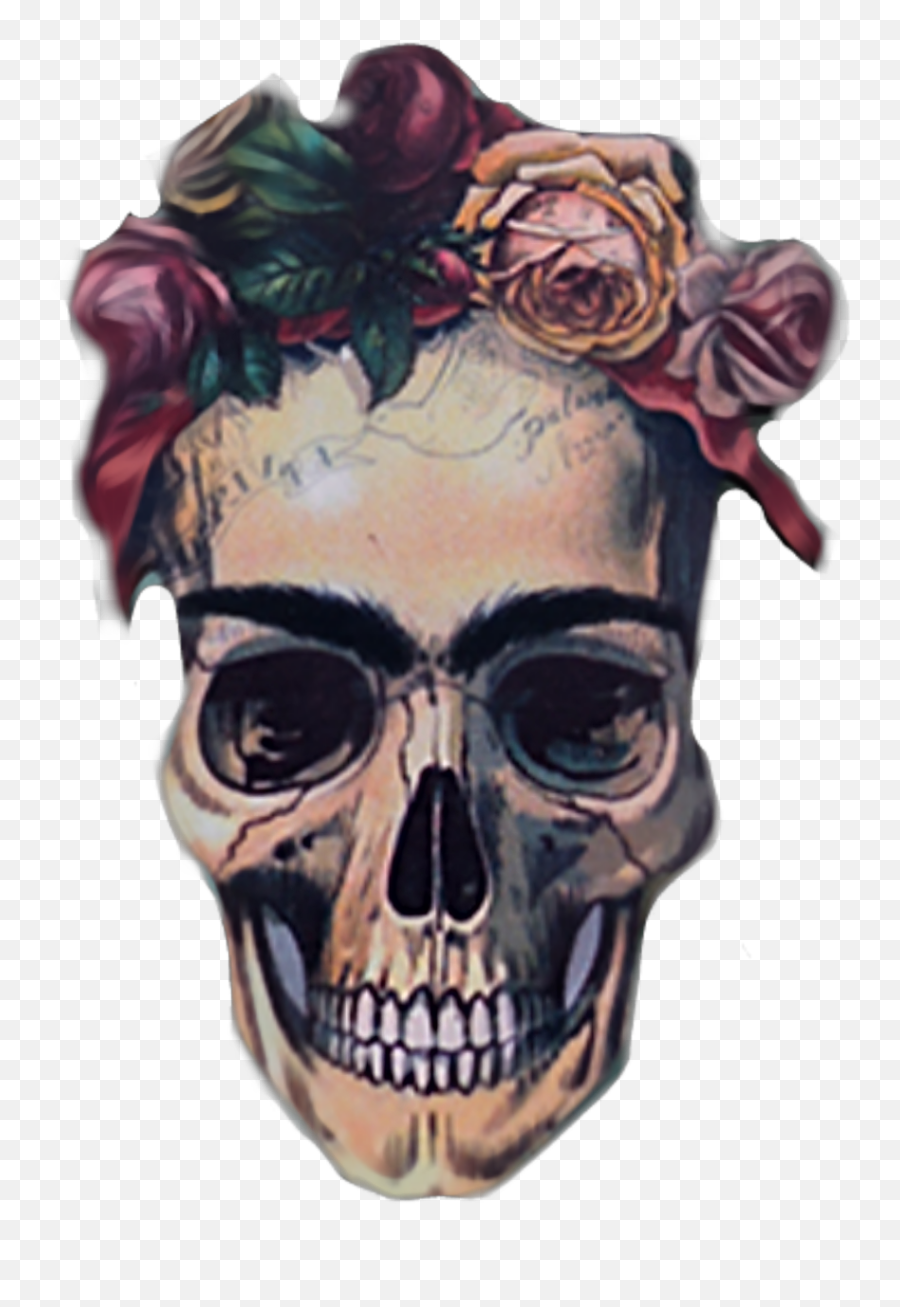 Fridakahlo Frida Skull Fridaskull Art - Calavera Frida Kahlo Emoji,Unibrow Emoji
