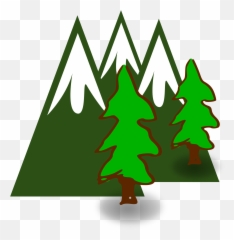 Library of royalty free library evergreen tree png files - Tree And Mountains Clipart Emoji