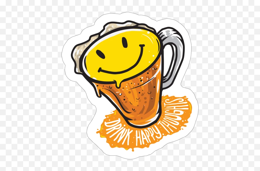 1421 - Alcohol Drink Happy Thoughts Clip Art Emoji,Drink Emoticon