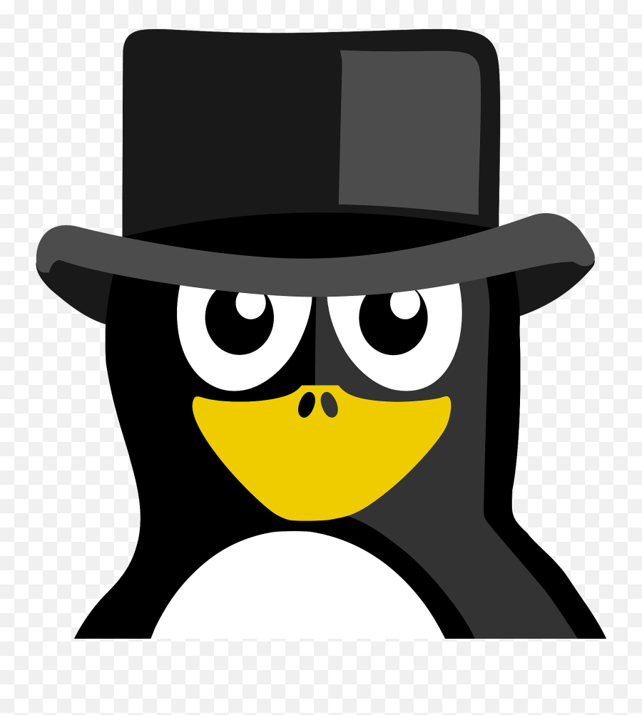 Top Hat Penguin Clipart Free Download Transparent Png - Penguin Birthday Clipart Emoji,Top Hat Emoticon
