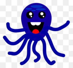 Emoticon Cartoon Electric Blue Png Clipart - Cephalopod Emoji