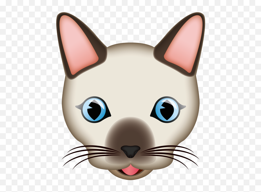 Emoji U2013 The Official Brand Burmese Cat Face - Soft,Cat Emoji Faces