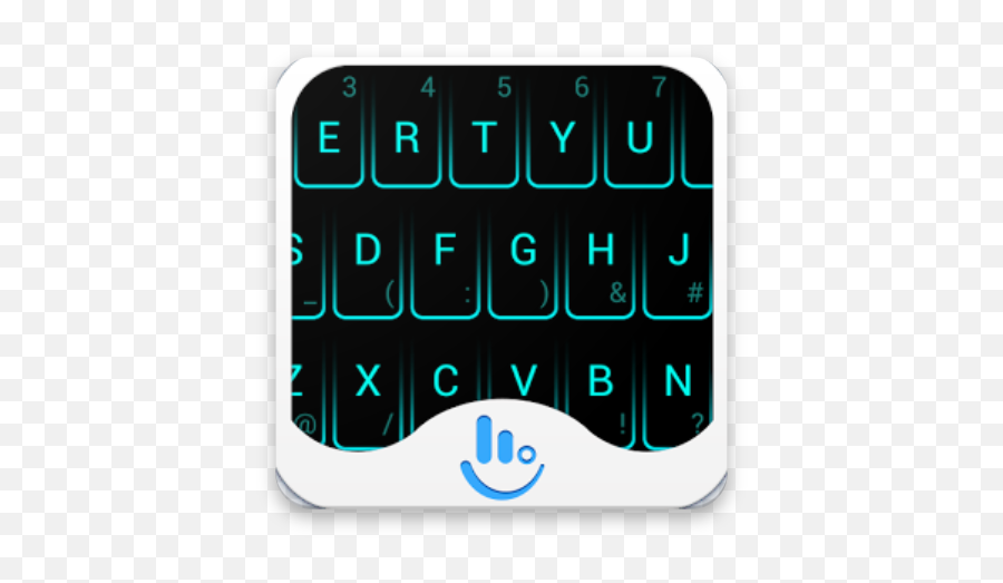 Neon Blue Keyboard Theme - Google Keyboard Theme Download Emoji,Neon Emoji Keyboard
