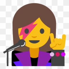 Woman Singer Emoji - David Bowie Emoji,Singing Emoji