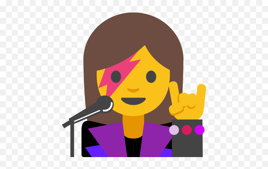 Woman Singer Emoji - David Bowie Emoji,Singing Emoji
