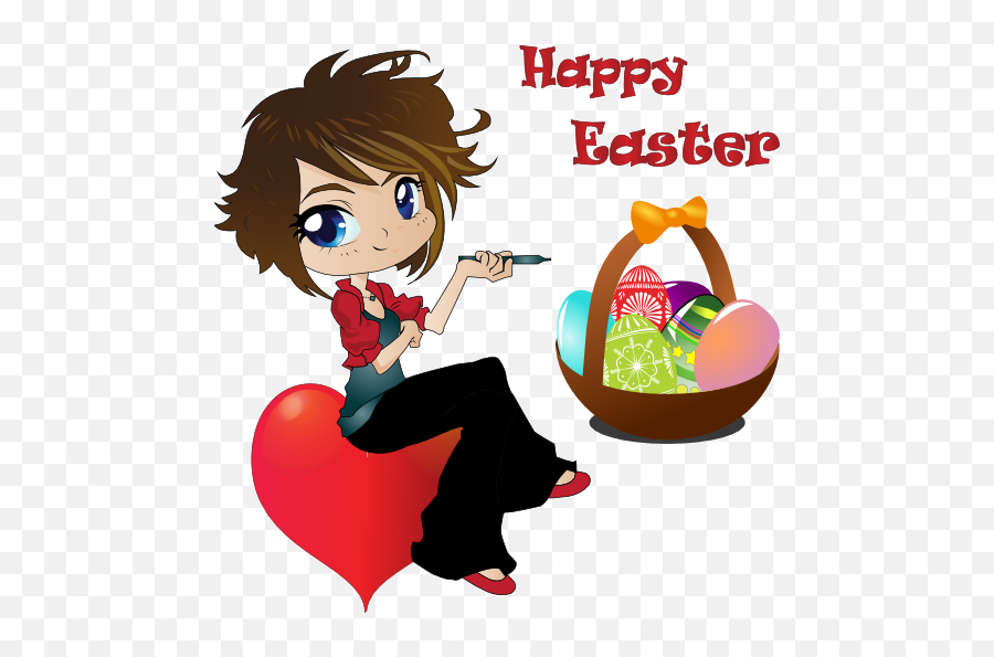 Manga Happy Easter Emoticon Smiley - Easter Sunday Cartoon Png Emoji,Happy Easter Emoticon