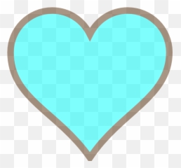 Line Turquoise And Brown Heart Clip Art - Turquoise Heart Clipart Emoji,Brown Heart Emoji