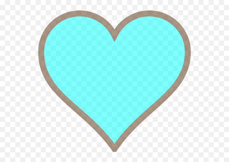 Line Turquoise And Brown Heart Clip Art - Turquoise Heart Clipart Emoji,Brown Heart Emoji