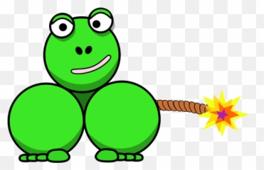 Dynamite Frog - Clipart Cartoon Emoji