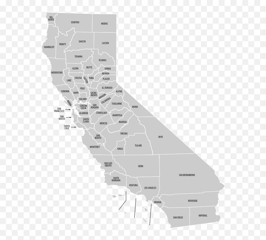 California County Map - Labeled California County Map Emoji,Emoji Oc