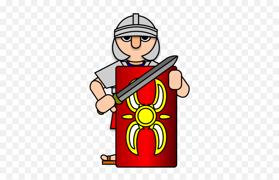 Roman Soldier Behind Shield - Clip Art Roman Soldier Emoji,Fish Horse Emoji