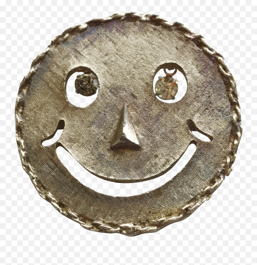 Rhinestone Eyes Pin Brooch - Circle Emoji,Lizard Emoticon