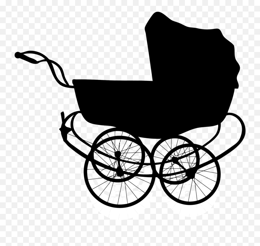 Baby Carriage Pram Silhouette Stroller - Baby Carriage Clip Art Emoji,Baby Stroller Emoji