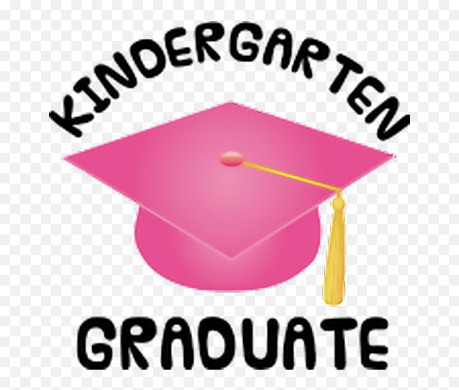 Pink Gold Graduation Cap Hat Kindergartengraduation - Graduation Ceremony Emoji,Grad Cap Emoji