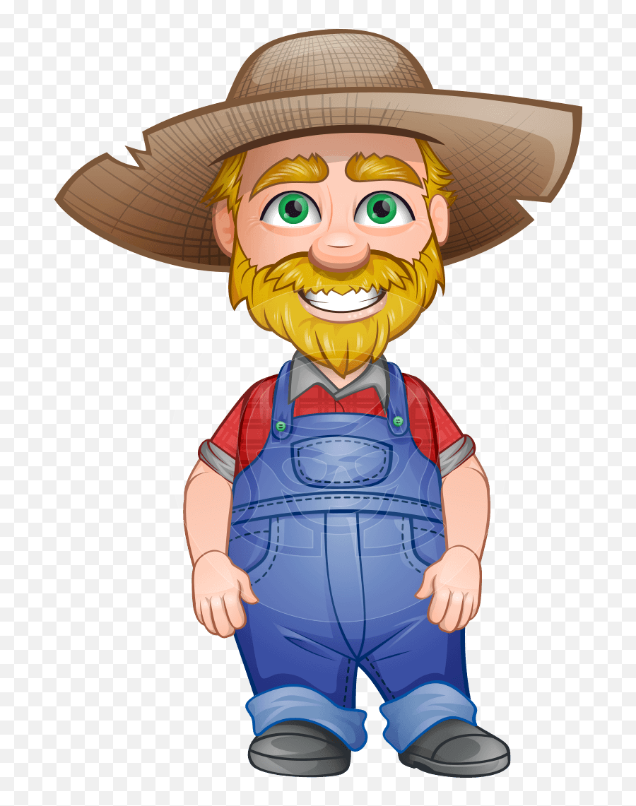 Male Vector Smile Transparent Png - Farmer Clipart Png Emoji,Farmer Emoji