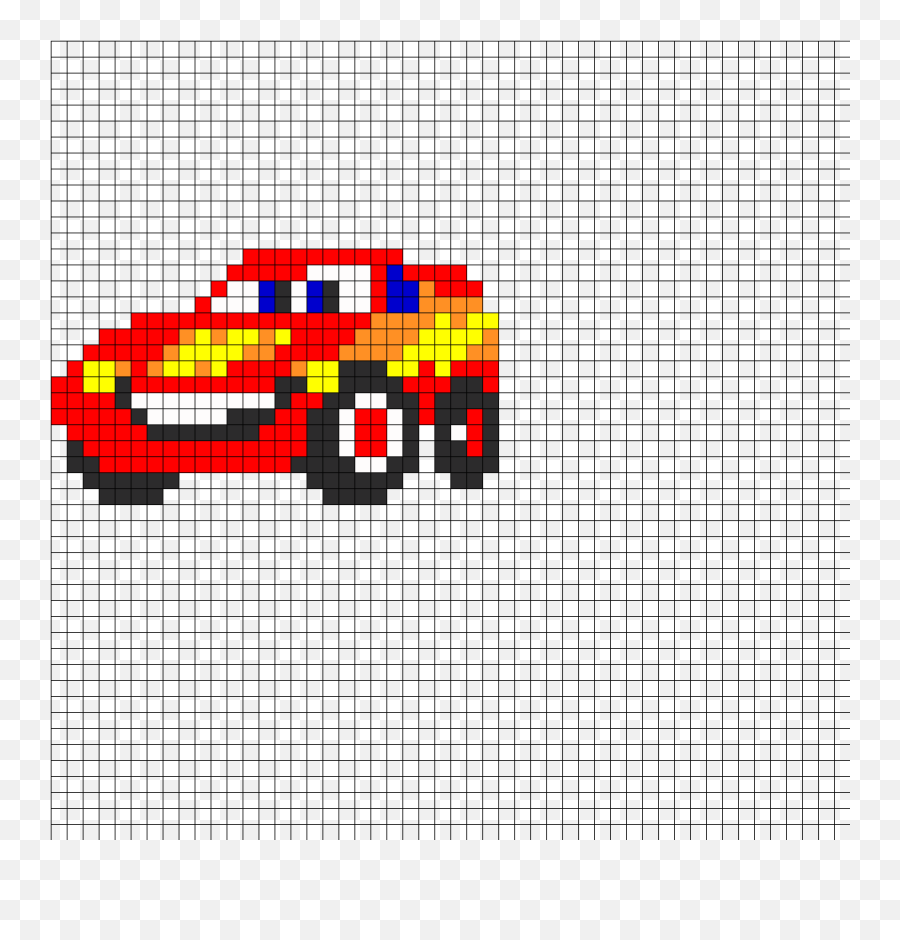 Lightning Mcqueen Perler Bead Pattern Bead Sprites - Cars En Cuadricula Emoji,Lightening Emoji