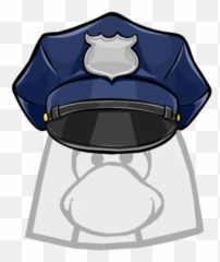 Police Hat Club Penguin Wiki Fandom - Princess Leia Buns Transparent Emoji,Police Emojis