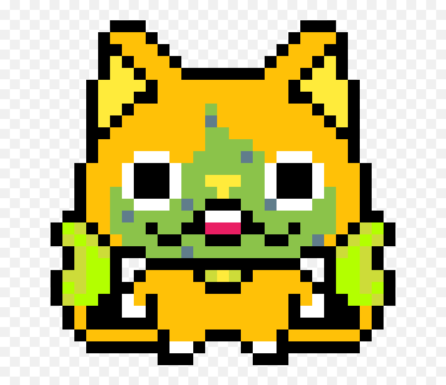 Pixilart - Kiwinyan By Beatztrion Jibanyan Pixel Art Emoji,Owl Text Emoticon