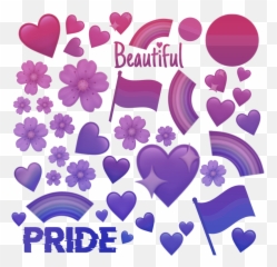 More Of The Bisexual Colors This Time - Heart Emoji,Bisexual Emoji