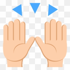 Hands Emoji Vector Hd Png Download - Raised