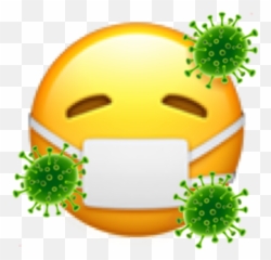 Emoji Emojiiphone Emojiface Sticker - Emojis De Mascarilla