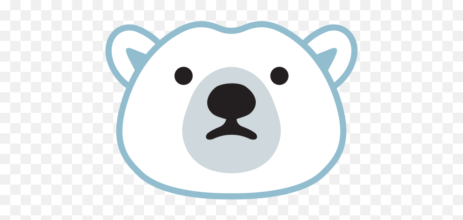 Polar Bear Emoji - Oso Polar Emoji,Bear Emoticon