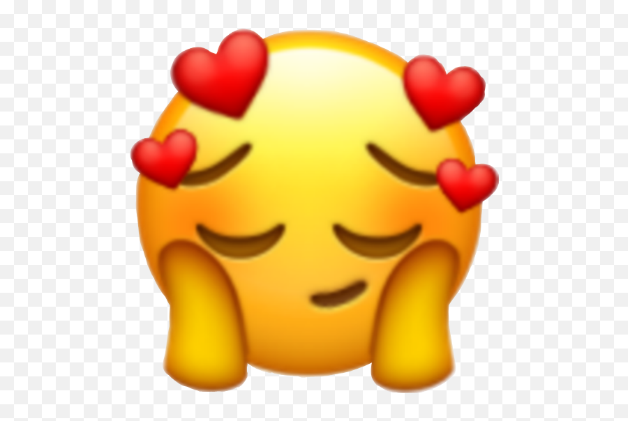 Emoji Emojis Love Admiration Soft Uwu - Sad Emoji With Hearts Around,Uwu Emoji