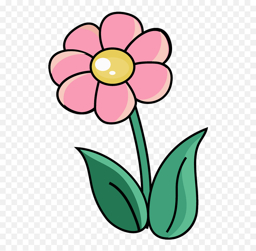 Flower Clipart - Pink Flower Clipart Png Emoji,Pink Flower Emoji