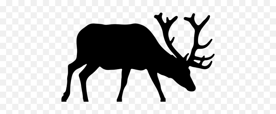 Elk Silhouette - Deer Drinking Silhouette Png Emoji,Airhorn Emoji