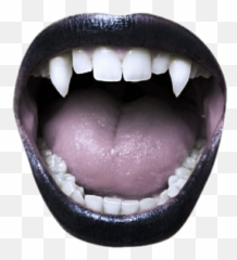 vampire black lips schwarz lippen Sticker by Art - Black Lips Smile Emoji