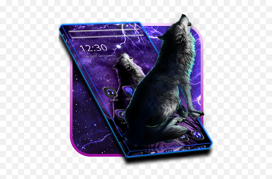 Howling Wolf Launcher Theme - Wolf Emoji,Supernatural Emoji Keyboard