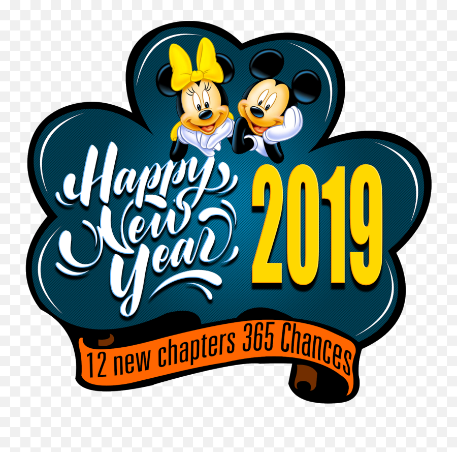 2019 Happy New Year Png Logo Free - Happy New Year Cartoon Png Emoji,Happy New Year Emoticons