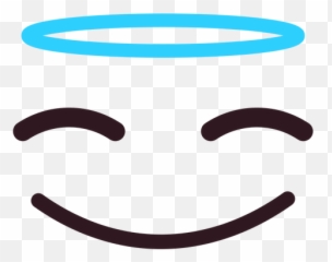 Simple Angel Emoticon Face - Simple Transparent Smiley Face Emoji,Bite Me Emoji