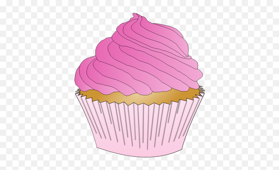 Pink Cupcake - Vanilla Cupcake Clip Art Emoji,Emoji Ice Cream Cake