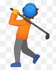Person Golfing Emoji - Emoji Golf,Gear Emoji