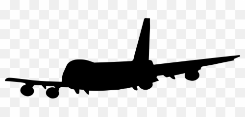 Airplane Clip Silhouette Transparent - Transparent Background Silhouette Airplane Clipart Emoji,Black Airplane Emoji