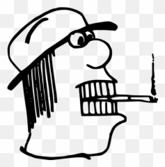 Smoker - Cartoon Transparent Mafia Emoji