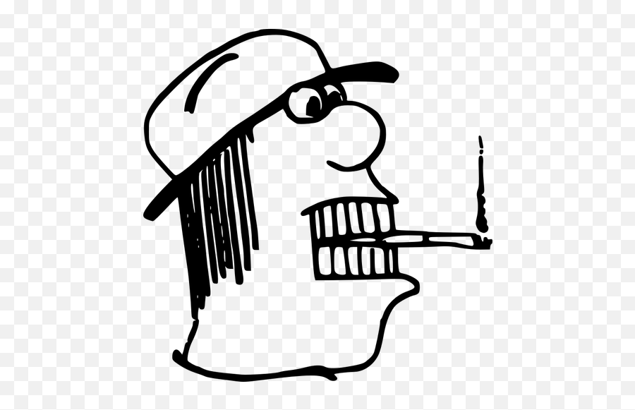 Smoker - Cartoon Transparent Mafia Emoji,Smoking Emoticon