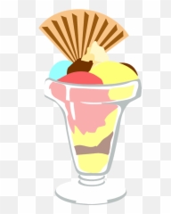 Free Clip Art Ice Cream Sundae Clipart - Ice Cream Drawing Without Background Emoji,Ice Cream Sundae Emoji
